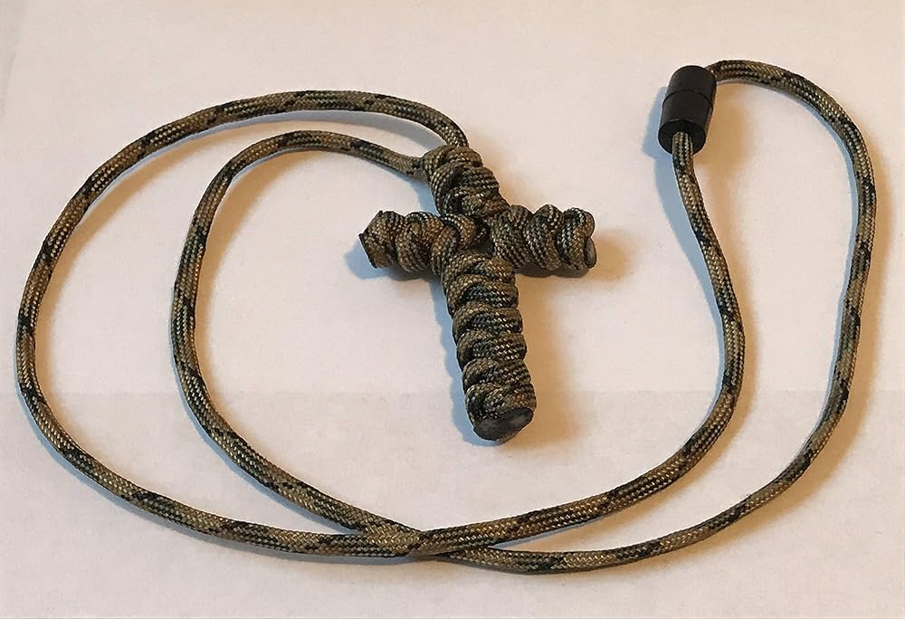 Custom Paracord Cross Necklace Handmade