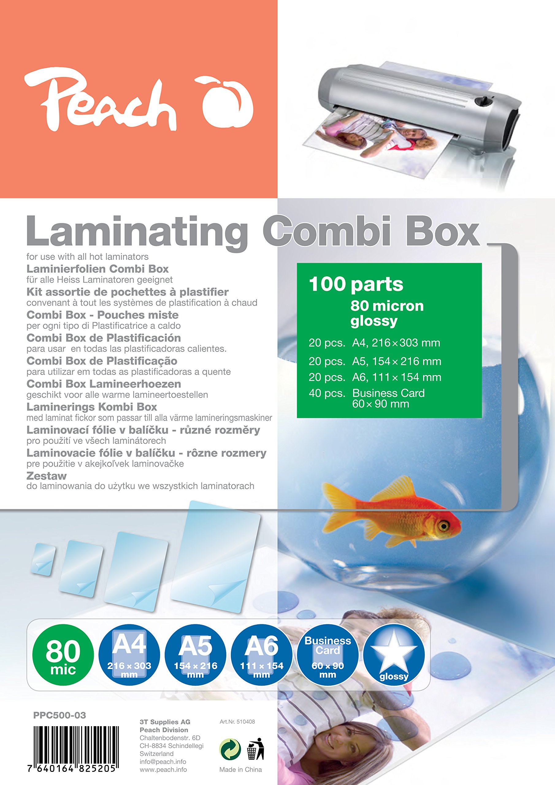 Peach PPC500 03 Laminating Pouches Set of 100