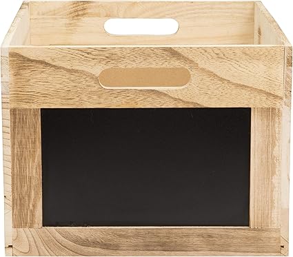 Caja de madera con pizarra sobre 2 lados: Amazon.es: Oficina y papelería