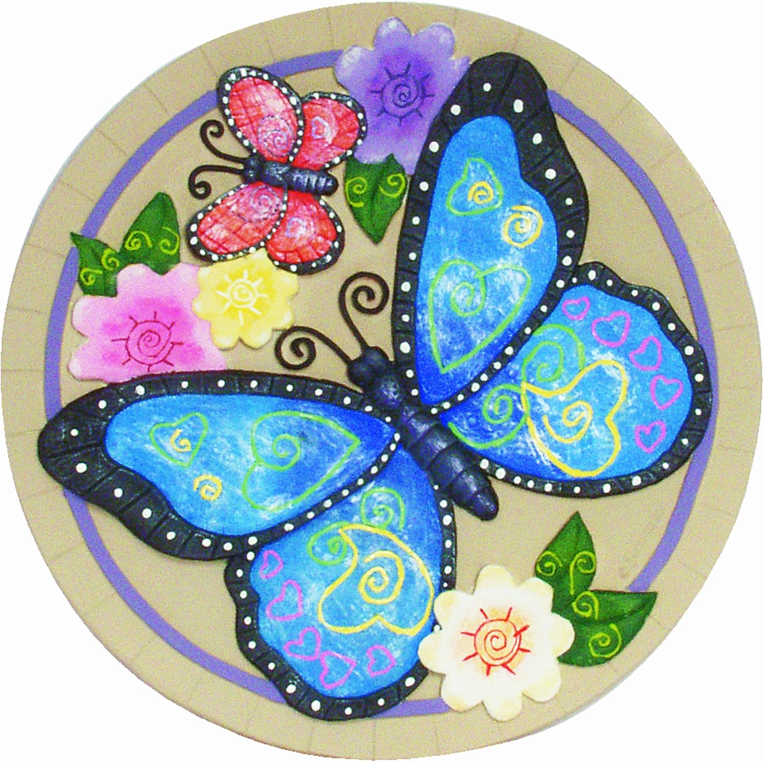 Hardscaping Materials - Spoontiques - Garden Décor - Butterfly Stepping Stone - Decorative Stone for Garden