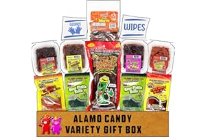 ELM 360 Alamo Candy Premium Candy Bundle (12 Count): Assorted Chamoy & Sour Treats with Clean Snacking Kit - Ideal for Candy Gift Boxes
