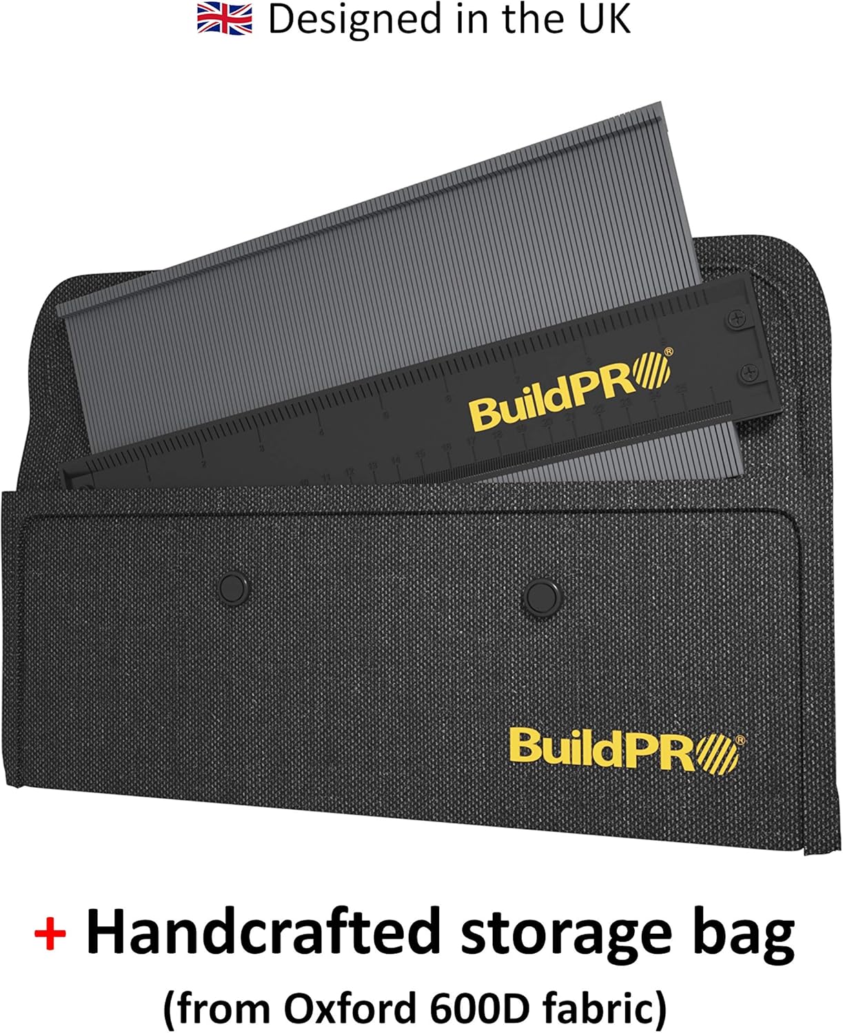 BuildPRO Contour Gauge 10” with Metal Lock, Precise Profile Duplicator Tool for Flooring Woodworking, Tile & Carpet - Image 3