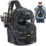 PLUSINNO Water-Resistant Fishing Backpack with Rod