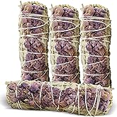 Lavender with White Sage - Bholi Sage Plus Sage Incense Sticks for Cleansing Negative Energy, Sage Sticks for House Cleansing - Lavender with White Sage Smudge Sticks Pack of 4