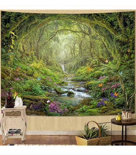 Amazon.com: CHNYWORK 118x78 Inches Train Window View Tapestry Wall