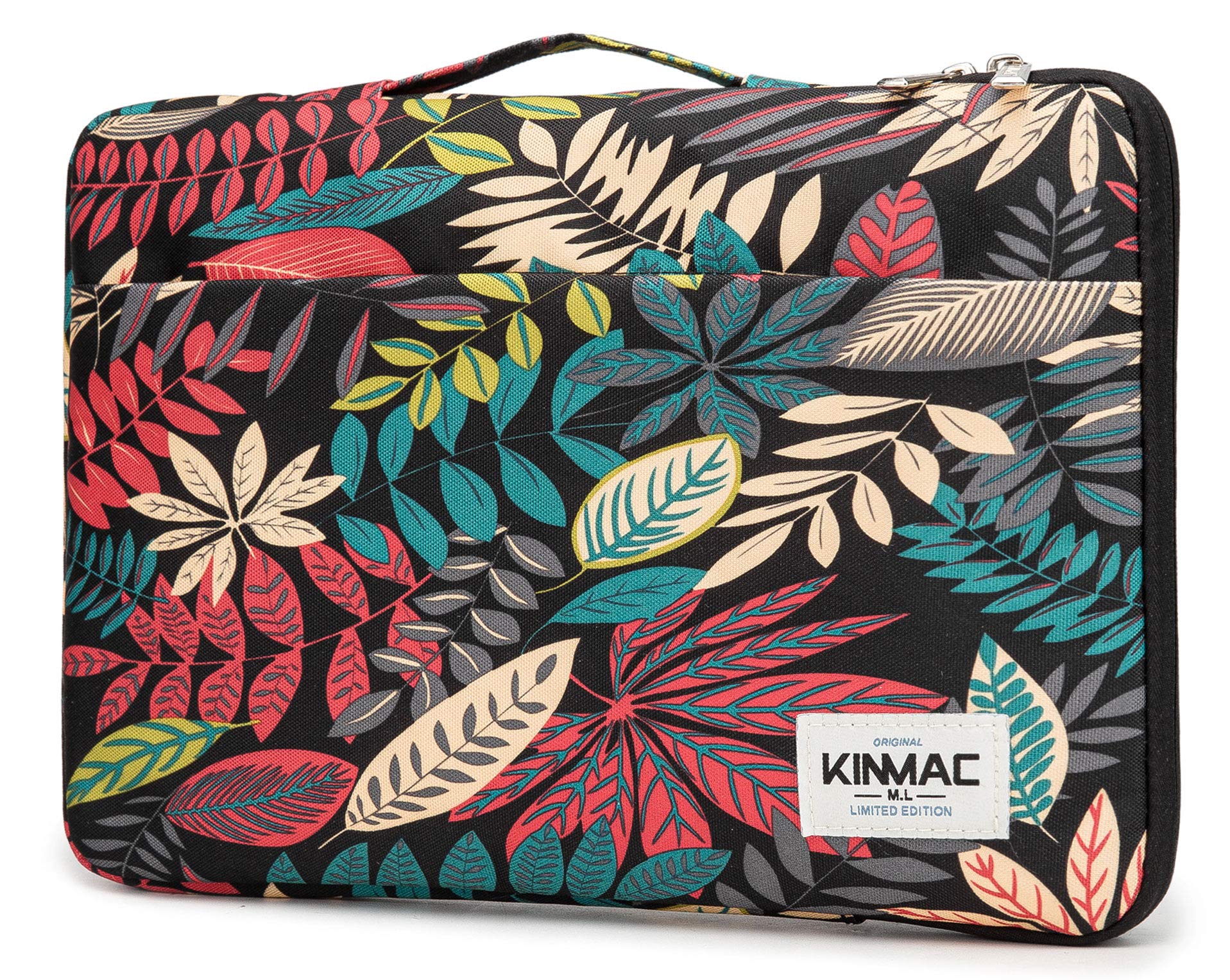 Kinmac 360° Cushion Protective Waterproof Laptop Case Bag Sleeve with Handle Compatible with LG Gram 16 inch and 15.6 inch-16 inch Laptop (Black Maple)