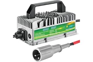 YILEIDE E800W Seris 48V15A Golf cart Battery Charger with Plug and Cable Integrated Type 3-pin Round Plug for 48V ClubCar Golf carts