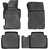 RizLiner Honda Civic & Civic Si Sedan 2006-2011 (No Coupe Model) Floor Mats 3D Custom Fit Compatible with Honda Rubber Car Mat Laser Measured Floor Liner All Weather Waterproof Odorless (Front & Rear)