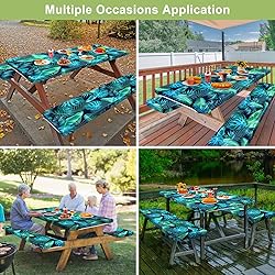 Picnic Table Cover with Bench Covers Camping