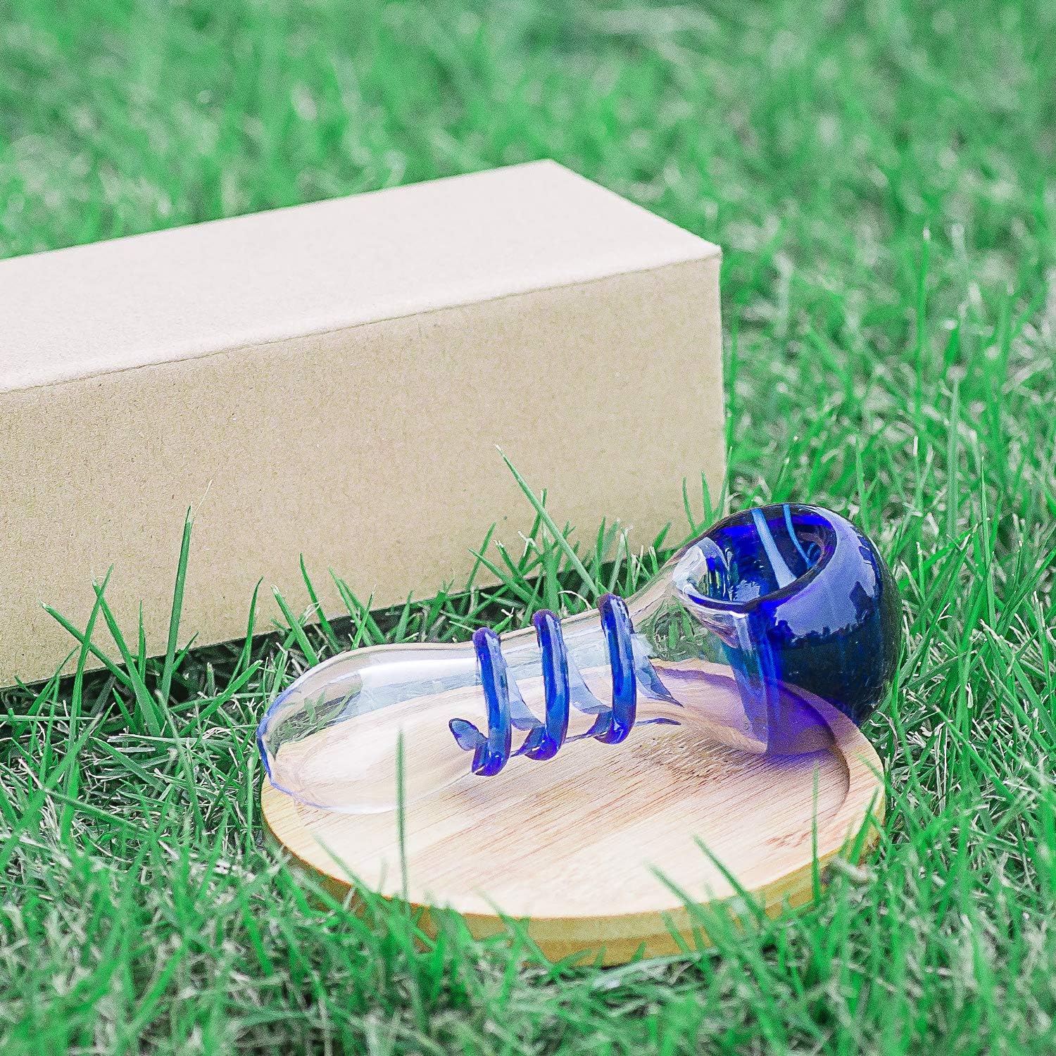 4 Inch Long Pipe New Style Portable Classic Blue Spiral Art Recreation