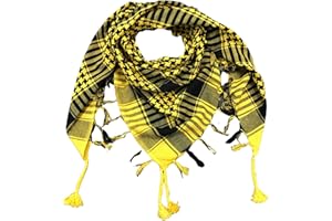 Elu Shemagh Scarf Men - Women /100% Cotton Military Shemagh Keffiyeh Scarf Arafat Tactical Desert Rave Bandana Head Wrap