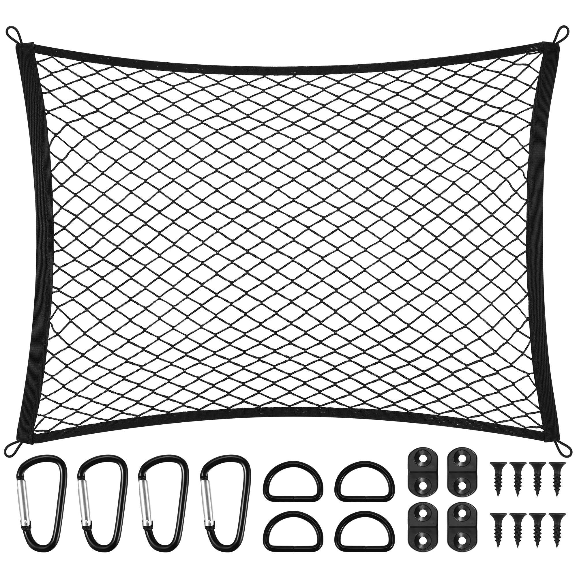 Photo 1 of ***MISSING PARTS, SELLING AS IS, FINAL SALE***TAUYANG Cargo Net for SUV Rear Trunk Bed Compatible with Tesla Model Y/3/X/S 2012-2025 2026 Juniper Highlander Accessories Elastic Netting Cover Net Stretchable Mesh Organizer 32" x 24"***MISSING PARTS, SELLIN