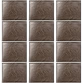 VZZNN 12 PCS Leather Bifold Wallets for Men,Men’s Wallet Bulk for DIY Engraving,With money clip,card holder (Brown)