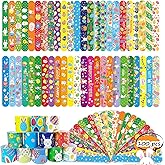 SUNPROUND 100Pcs Easter Slap Bracelets, Easter Basket Stuffers, Egg Fillers Gifts for Kids toddler boys, Easter Egg Hunt Event, Party Favors, Classroom Prizes, School Supplies