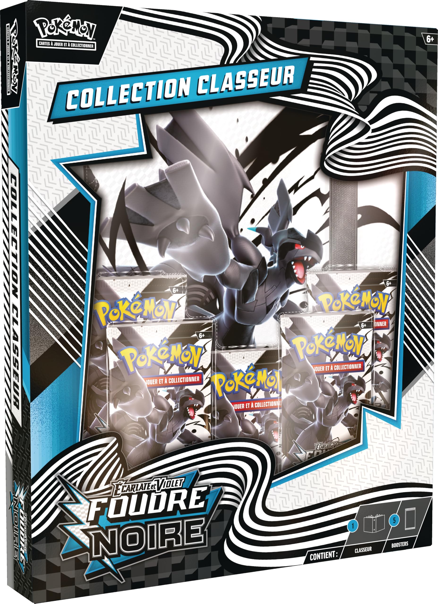 Pokémon : Scarlet and Purple Binder Collection – Lightning Black (Zekrom binder and 5 boosters) from the JCC