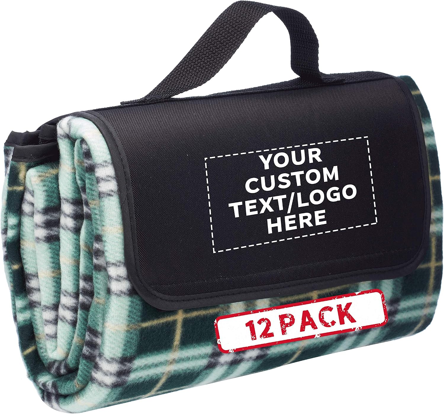 Amazon.com : DISCOUNT PROMOS Brookhaven Roll Up Picnic Blankets