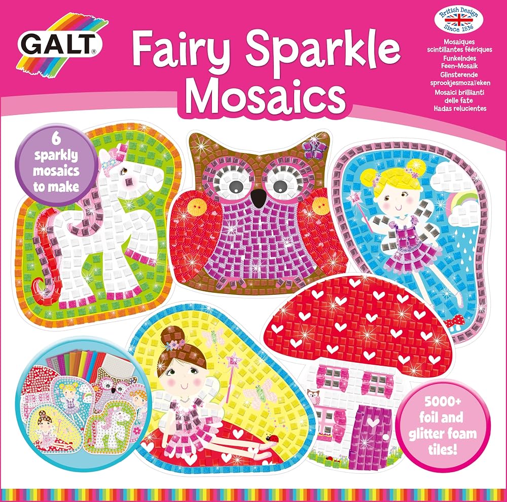Galt Fairy Sparkle Mosaics Kids Craft Kit Glitter Tiles 5000+