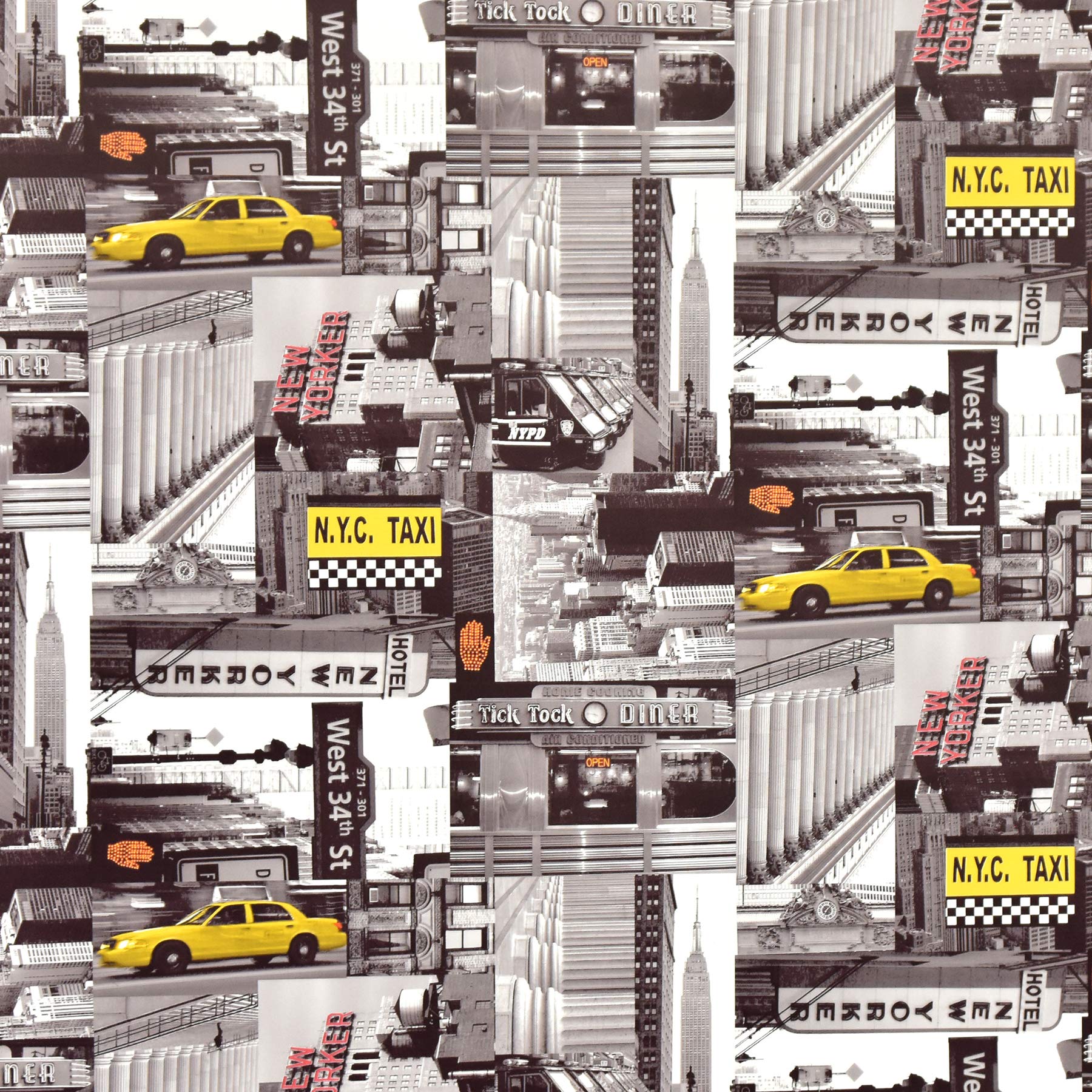 Fablon 45 cm x 2 m Roll City Taxi