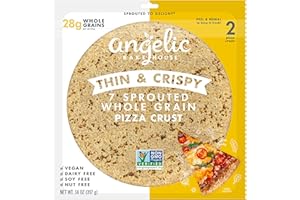 Angelic Bakehouse Flatzza Pack - 14 Ounce - Sprouted 7-Grain Flatbread Pizza Crust - Vegan, Kosher and Non-GMO (2 Crusts)