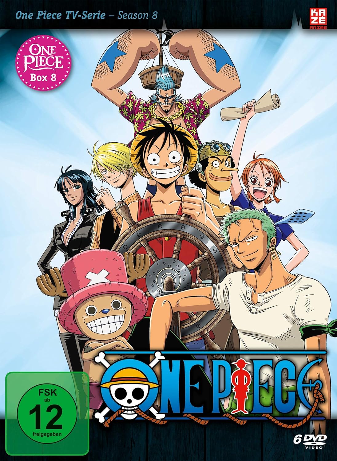 One Piece Box 8 Season 8 Episoden 229 263 6 Dvds Alemania Amazon Es Hiroaki Miyamoto Junji Shimizu Konosuke Uda Munehisa Sakai Peliculas Y Tv
