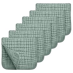 Looxii Muslin Burp Cloths 6 Pack - 20" x