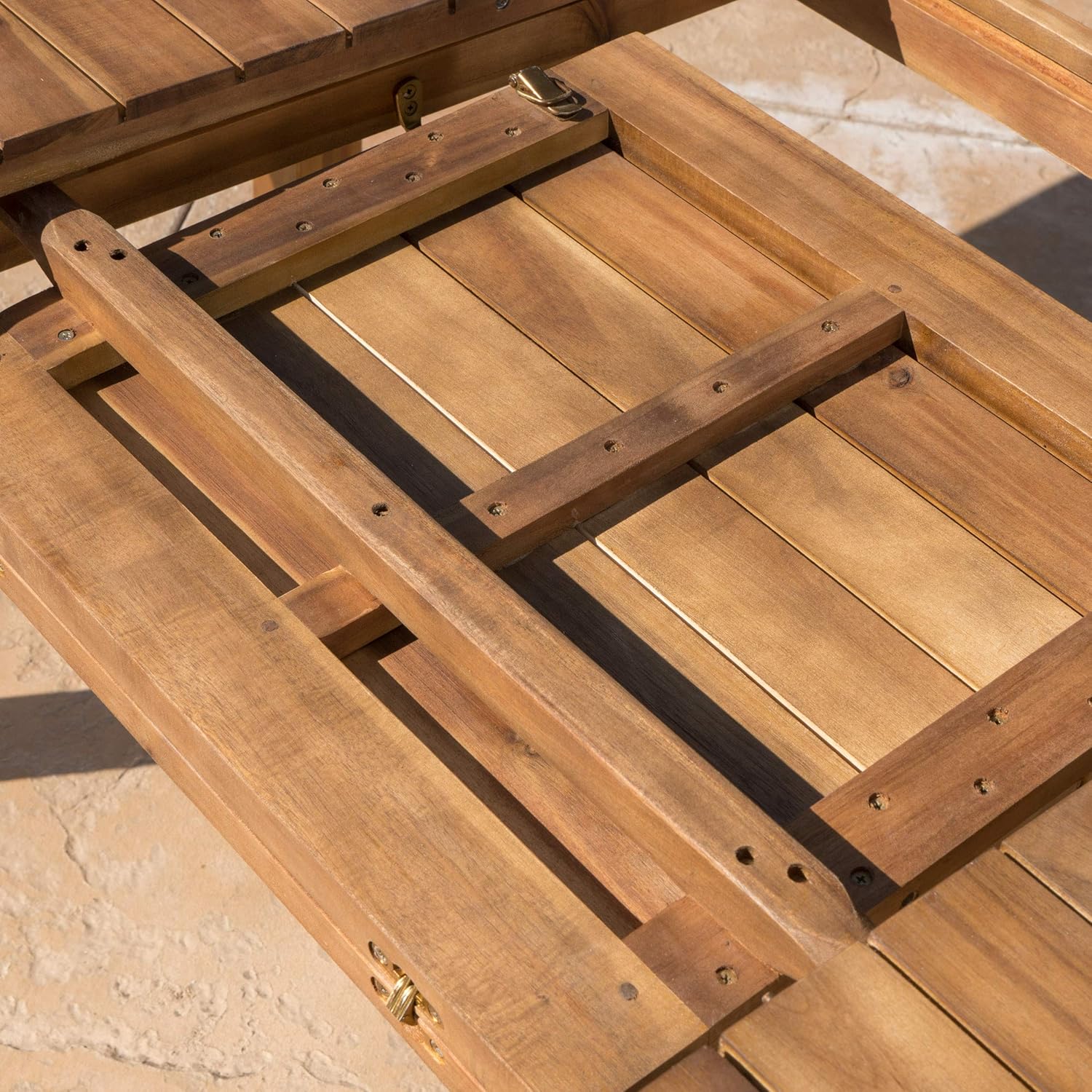 Christopher Knight Home Wilson Outdoor Expandable Acacia Wood Dining Table, Teak Finish : Garden & Outdoor