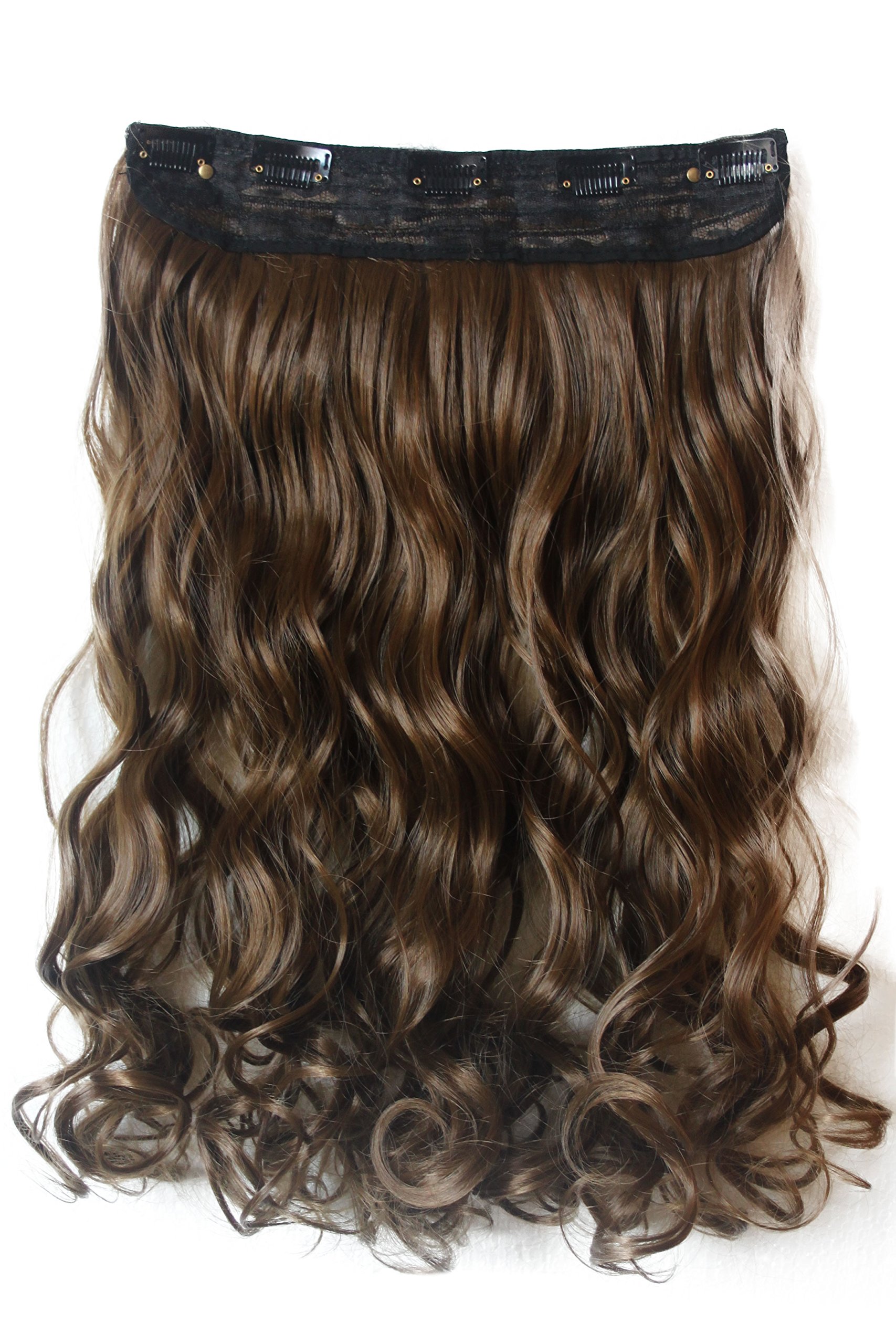 CAISHA 16" Clip In Extensions Hair Extensions Hairpiece Wavy Brunette C57-1 — image 1