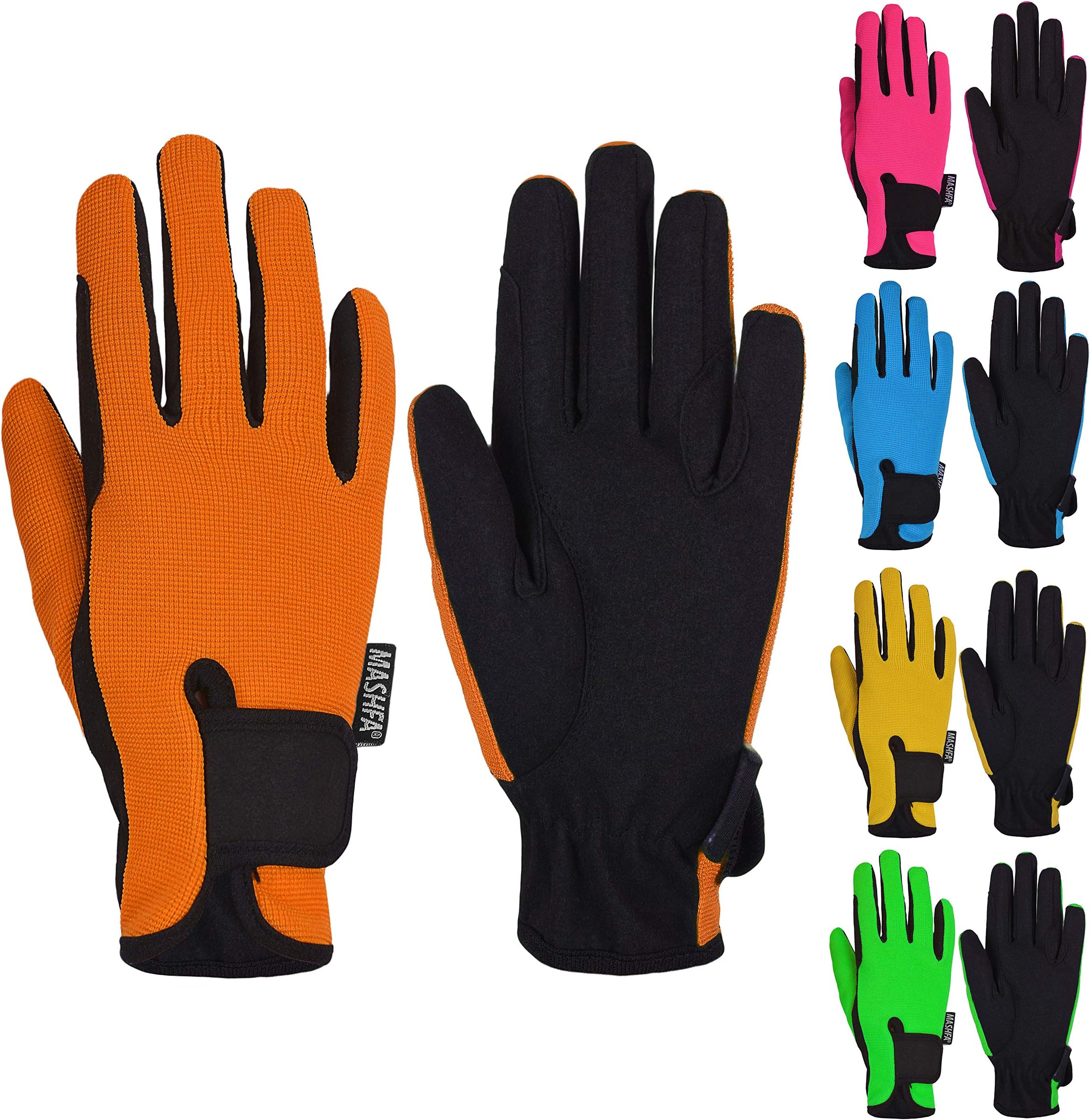 Kids Horse Riding Gloves Children Equestrian Kids Gloves Child Horseback Bike Gardening Boys & Girls Mittens Pony Youth Outdoor Mitts