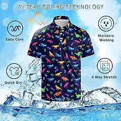 Xdceu Men's Dinosaur Golf Polo Shirt Dinosaur Golf