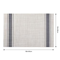 Leetaltree Khaki-Blue Placemats, Heat Resistant