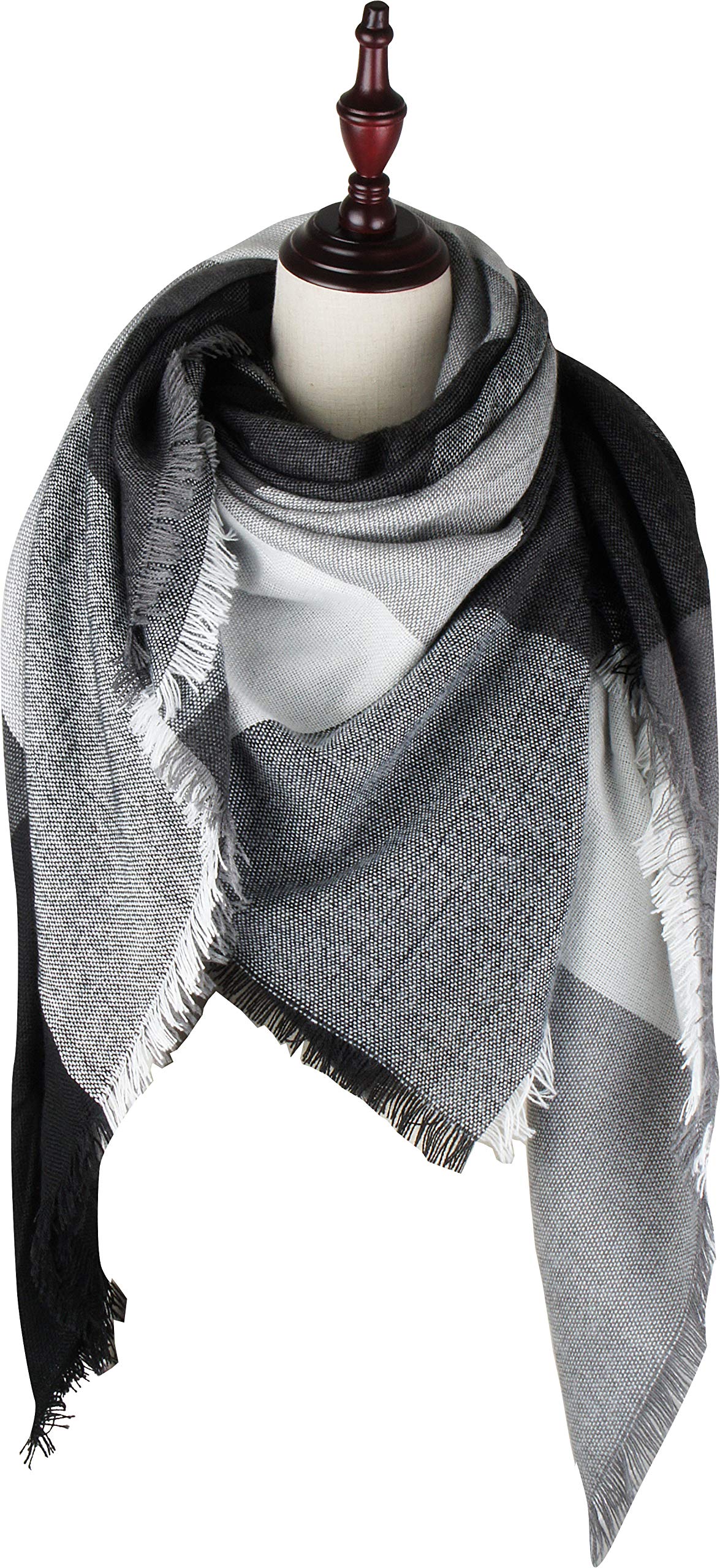 VIVIAN & VINCENT Women's Plaid Blanket Winter Scarf Warm Wrap Oversized Shawl Cape VIVIAN & VINCENT Women's Plaid Blanket Winter Scarf Warm Wrap Oversized Shawl Cape