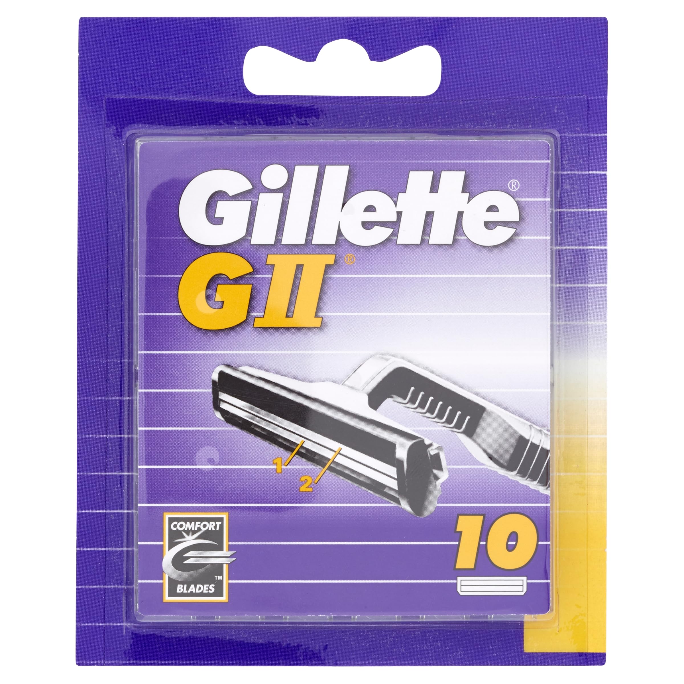 Gillette GII Comfort Blades for Men Interchangeable Pack of 10 Blades Easy to