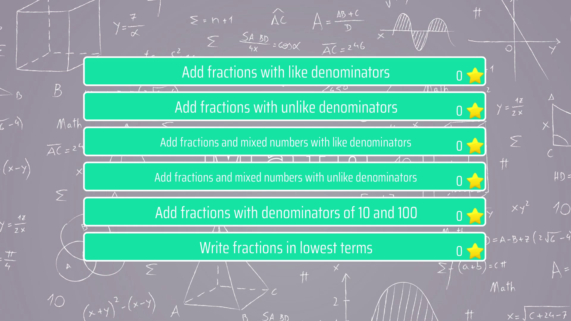 Adding Fractions Math Trainer - App on Amazon Appstore