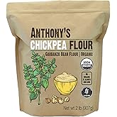 Anthony's Organic Chickpea Flour, Garbanzo Bean Flour, 2 lb, Gluten Free, Non GMO