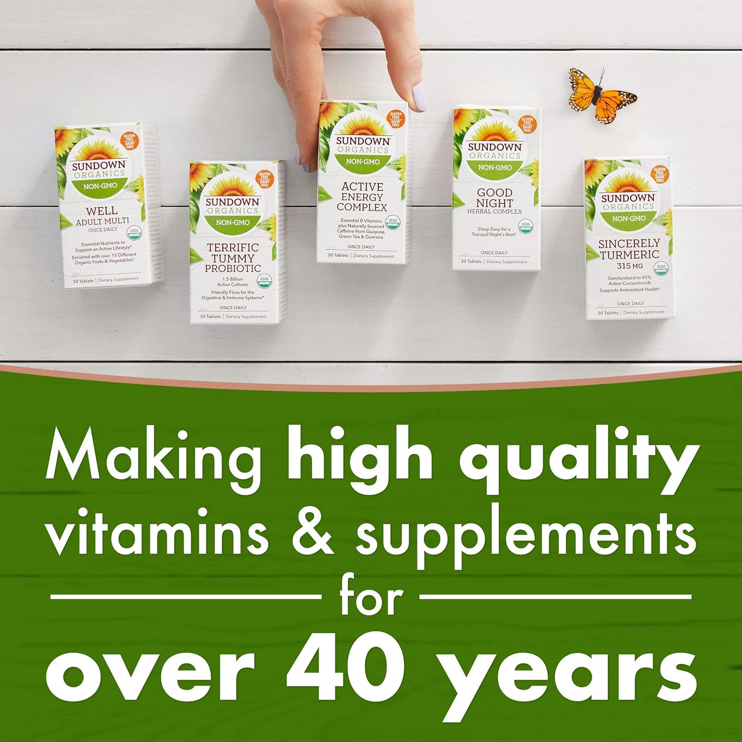 Sundown Organics Well Multivitamin For Women With Vitamin C D3 And B Gluten Free 100 Non Gmo 30 Tablets