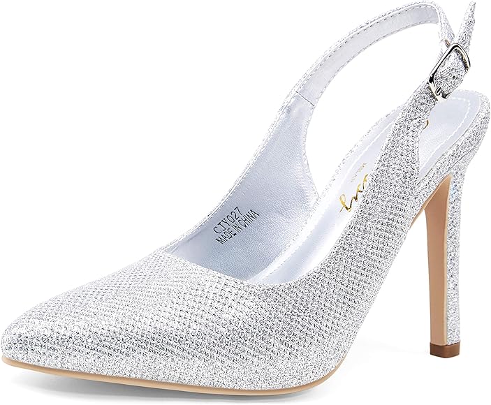 silver slingback shoes
