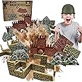 Military Battlefield Magnetic Tiles Building Blocks - Army War Themed Playset for Imaginative Military Building and Learning - STEM Education Toy WW1 WW2 - Great Birthday Gift for Boys