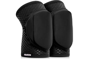 Queen Wear – Sleek Black Grip – Pole Dance Knee Pads – Perfect Woman Protection for Pylon Ballet Modern Dance (M)