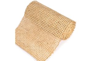 LABACRAFT 18" Width Rattan Cane Webbing Roll 15 Feet Hexagon Weave Rattan Fabric Furniture Woven Rattan Sheets for Crafts Cane Weave Rattan Material Natural Chair Caning Supplies Wicker for Chairs (15 Feet)