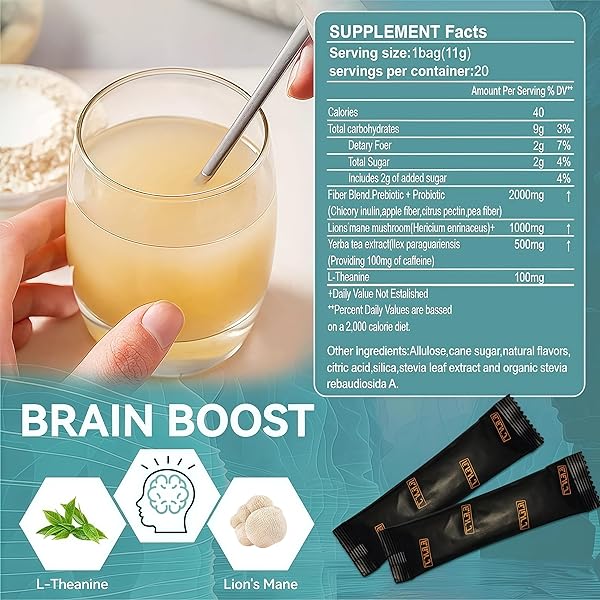 YERBA MATE – PEACH MANGO INSTANT TEA POWDER – 3-IN-1 SUPER DRINK: BRAIN FOG BUSTER WITH YERBA-INFUSED MAGIC – CLEAN ENERGY & GUT HEALTH BOOST | LOW SUGAR, 20 SERVINGS