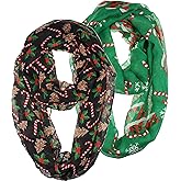 VIVIAN & VINCENT 2 Pack of Soft Light Weight Elegant Sheer Infinity Scarf (Gift Idea)