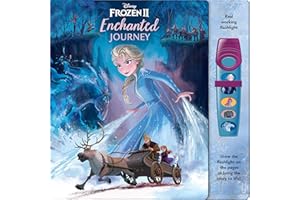 Disney Frozen 2 Elsa, Anna, Olaf and More! - Enchanted Journey - Sound Book and Interactive Sound Flashlight Toy Set - PI Kids (Play-A-Sound)