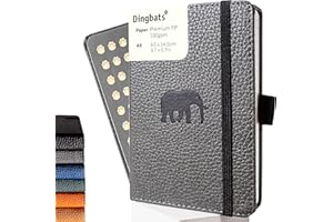 Dingbats* - Wildlife A6 Lined Pocket Notebook - PU Leather Hardcover for Work and Travel Journal - Pocket, Elastic Closure, P