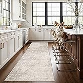 Hallway 3x8 Washable Runner Rug: Abstract Stain Resistant Entryway Kitchen Area Rugs Farmhouse Soft Bathroom Bedroom Print Fl