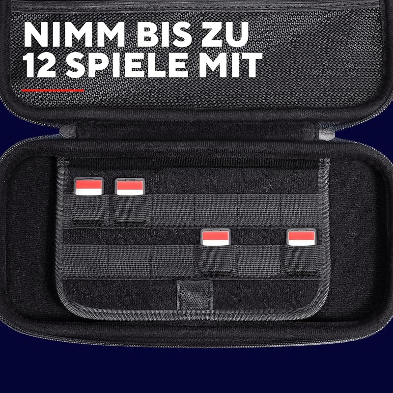 Tasche für Nintendo Switch 2, Switch Hülle, Rot / Blau