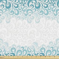Ambesonne Turquoise Fabric by The Yard, Abstract