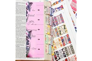 COLLHURD 120 Pcs Bible Tabs for Study Bible, New & Old Testament Tabs Matte Laminated Bible Book Tabs Bible Journaling Supplies for Women(Large Print, Easy to Read) (Spanish)