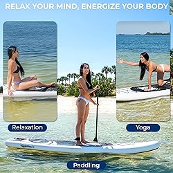 SereneLife Inflatable Stand Up Paddle Board