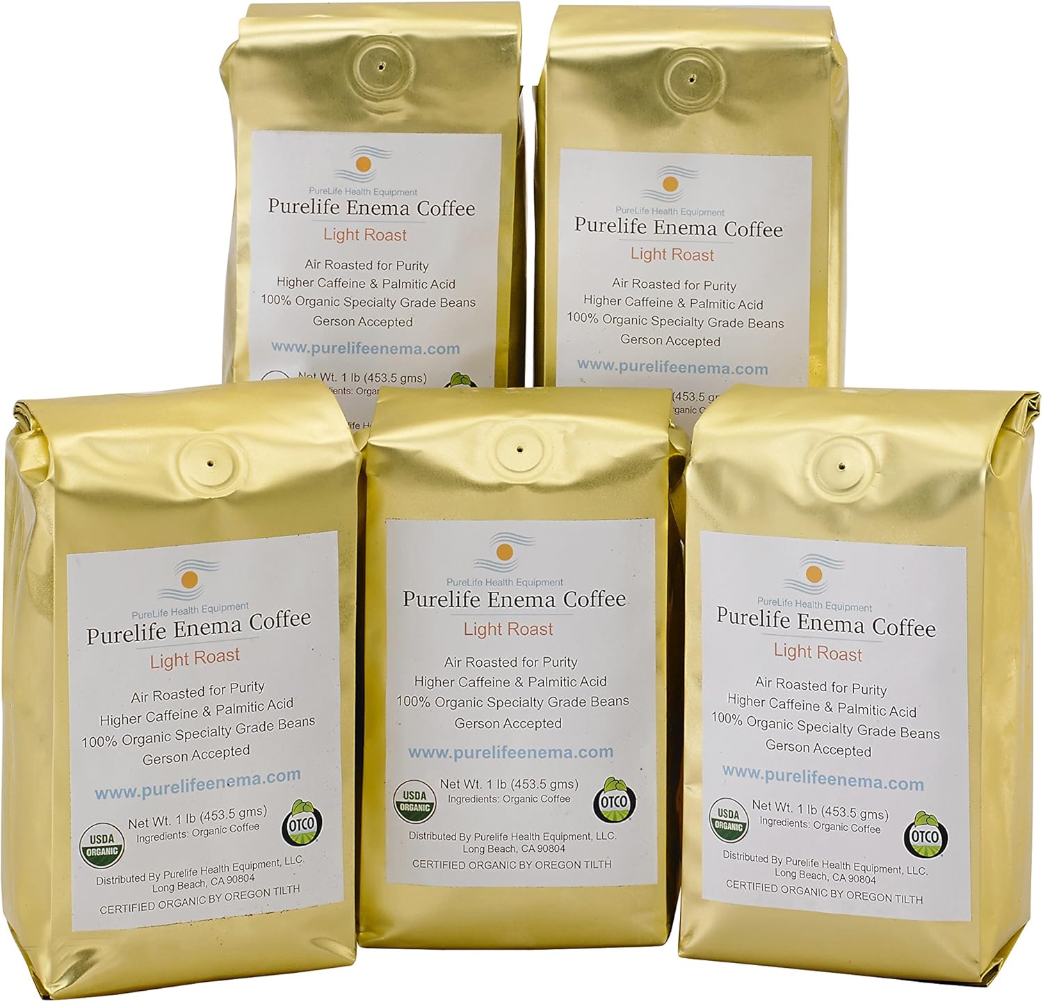 Purelife Enema Coffee 5 Lbs Organic Air Roast "Light" Gerson