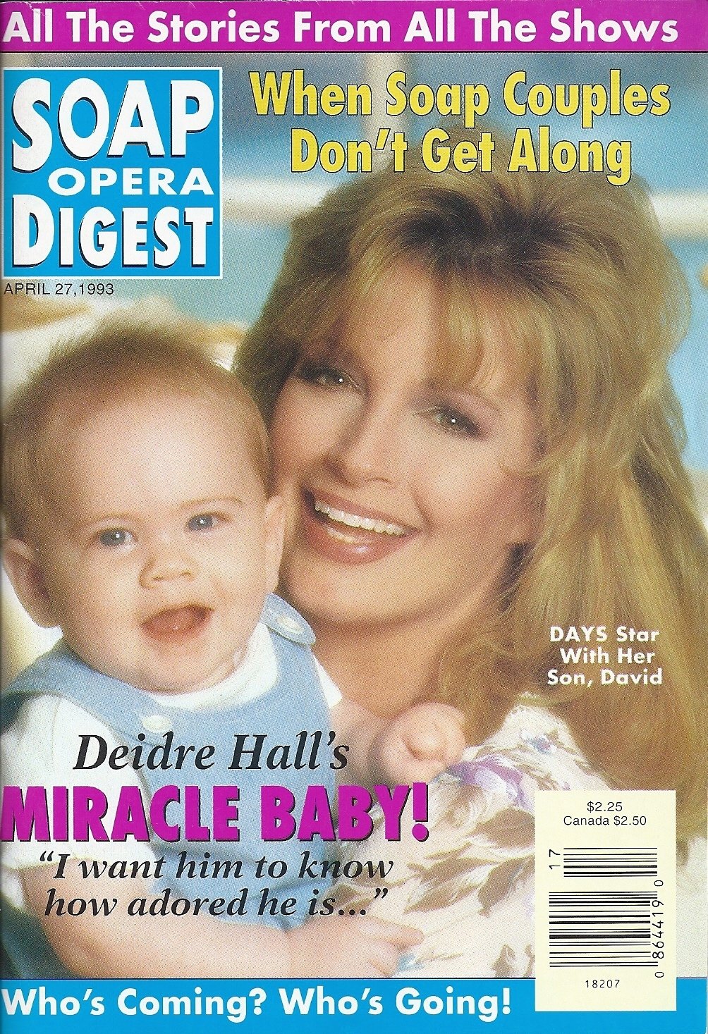 Deidre Hall Days Of Our Lives Kirk Geiger Douglas Marland Tribute Soaps Most Preposterous Plots April 27 1993 Soap Opera Digest Magazine Lynn Leahey Amazon Com Books